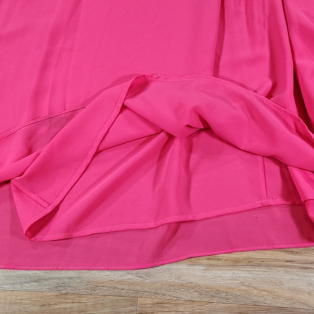 🔹️Anthropologie Badgley Mischka Hot Pink Spaghetti Strap Maxi Dress Size 6 - Picture 9 of 11